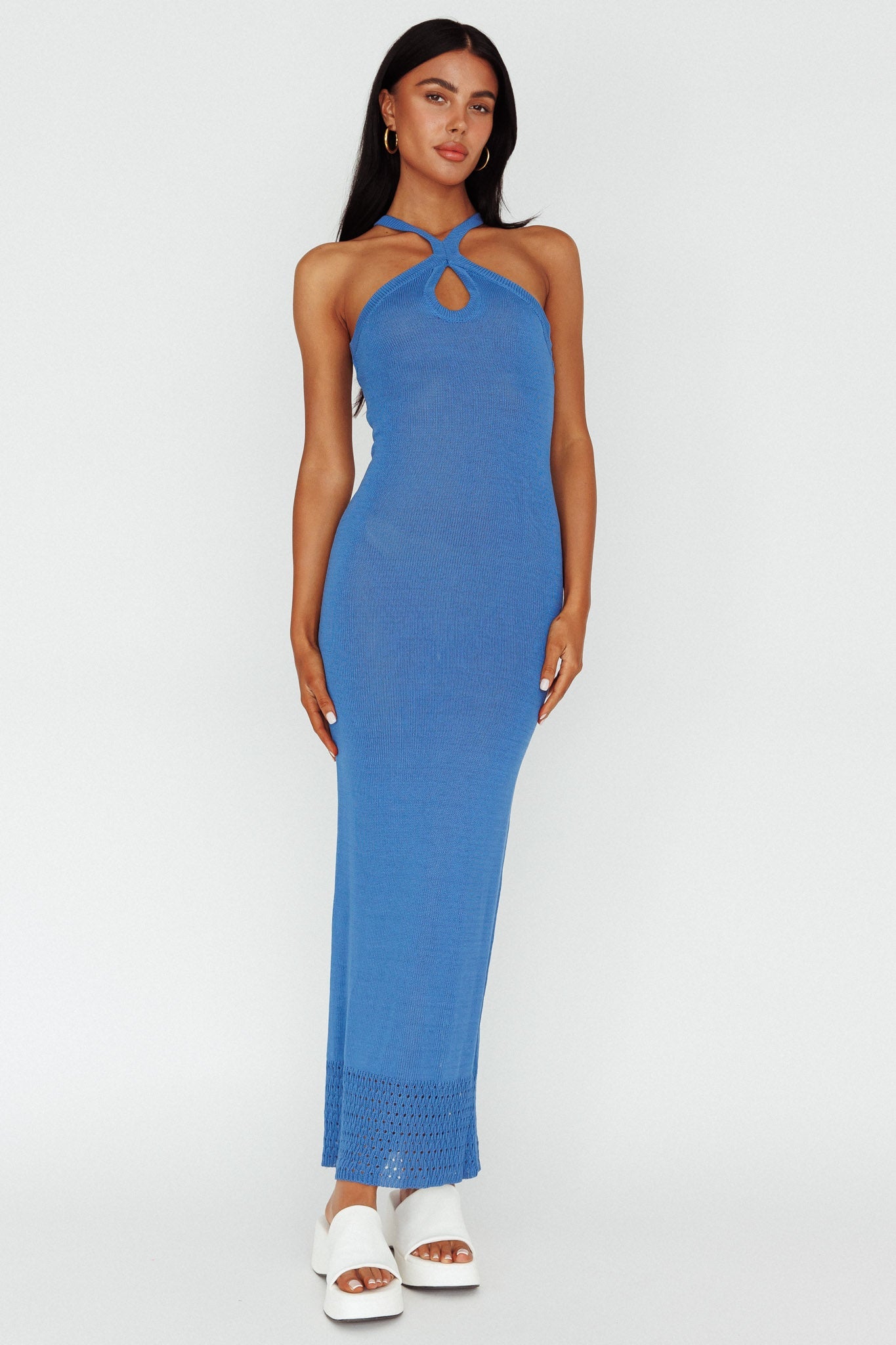 Nalu Keyhole Knit Maxi Dress Tide