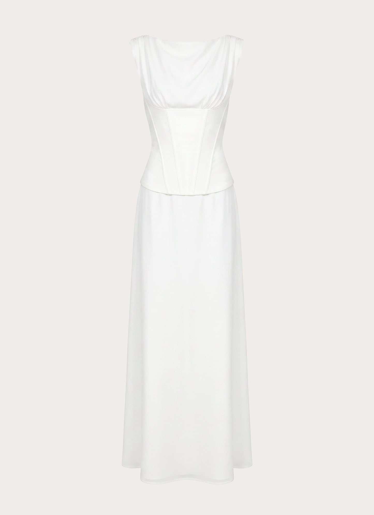 Winello Corset Maxi Dress - Off White