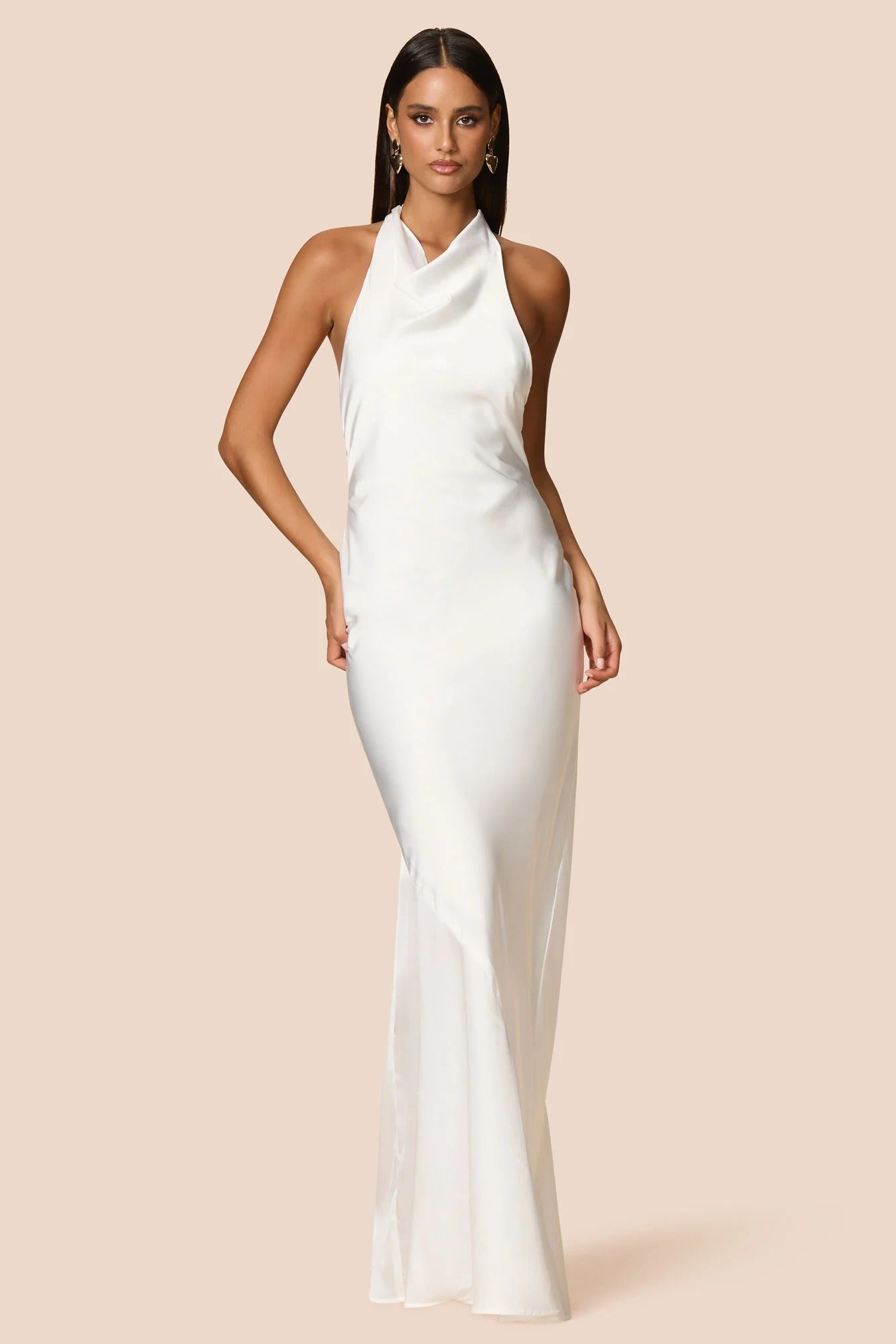Nookie Penelope Halter Gown - Ivory