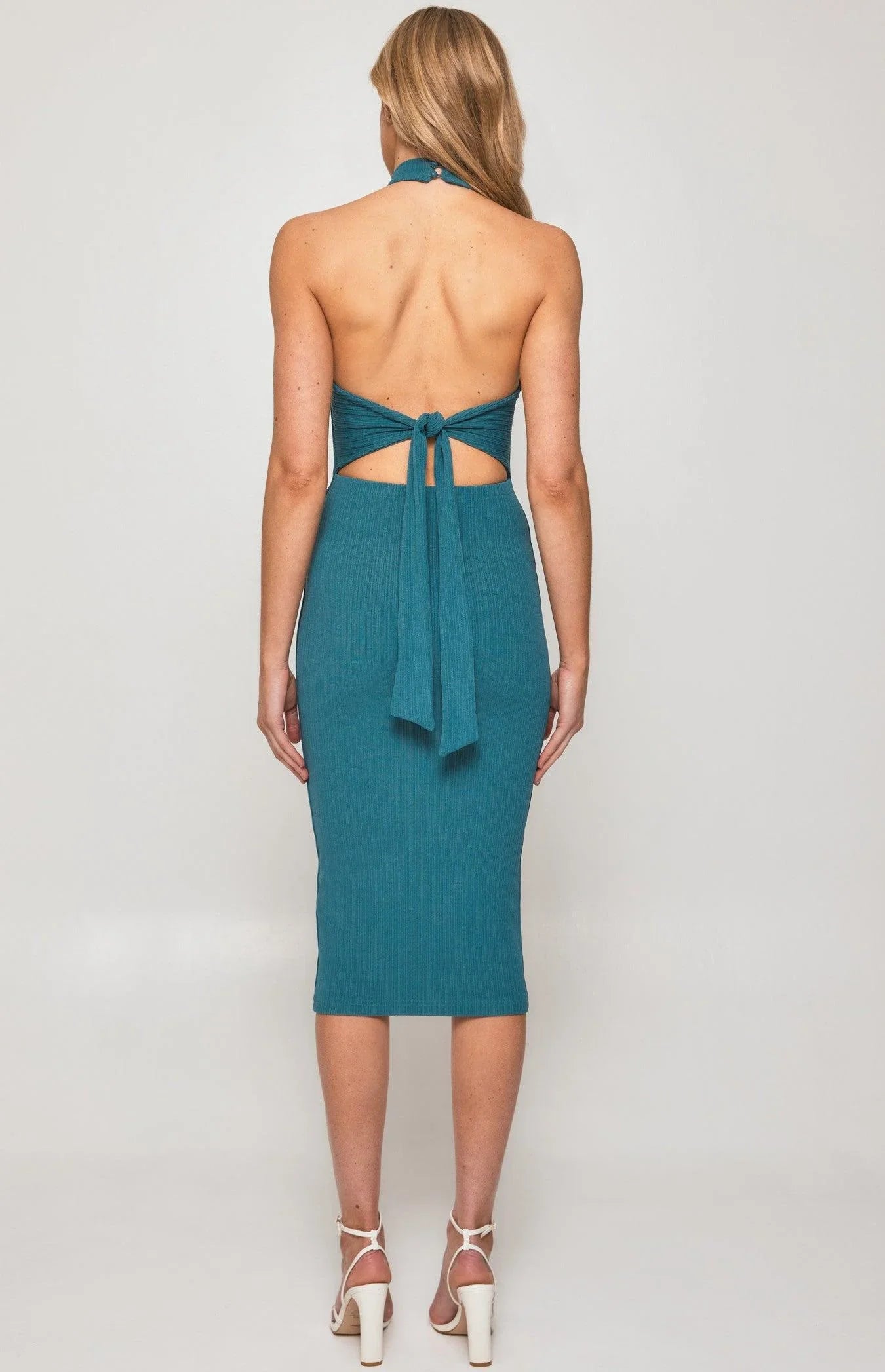 Aubree Halter Dress - Blue
