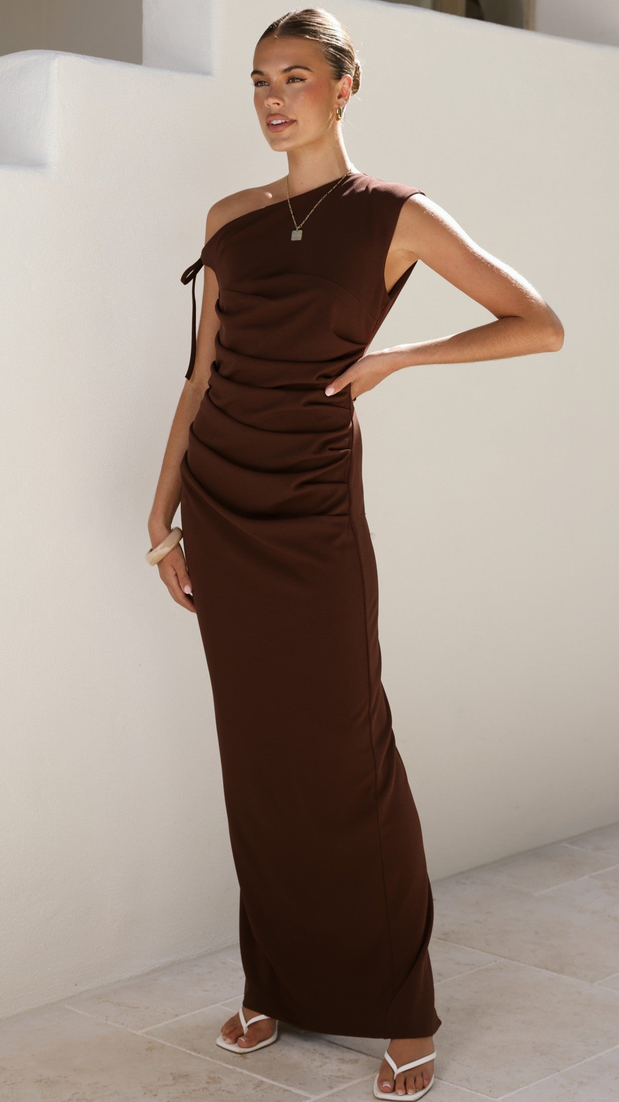 Lealah Maxi Dress - Chocolate