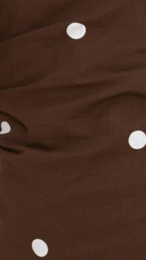 Gia Strapless Top and Shorts Set - Choc/White Polka Dot