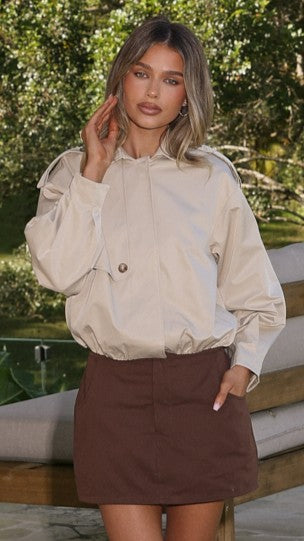 Jazz Trench Bomber - Light Beige