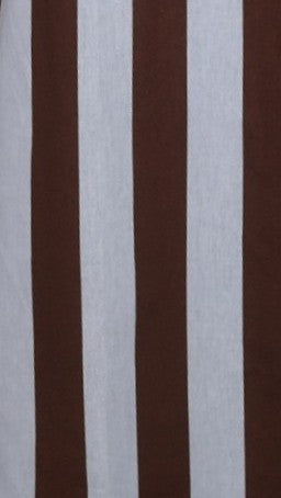 Florabel Button Up Shirt - Chocolate/Blue Stripe