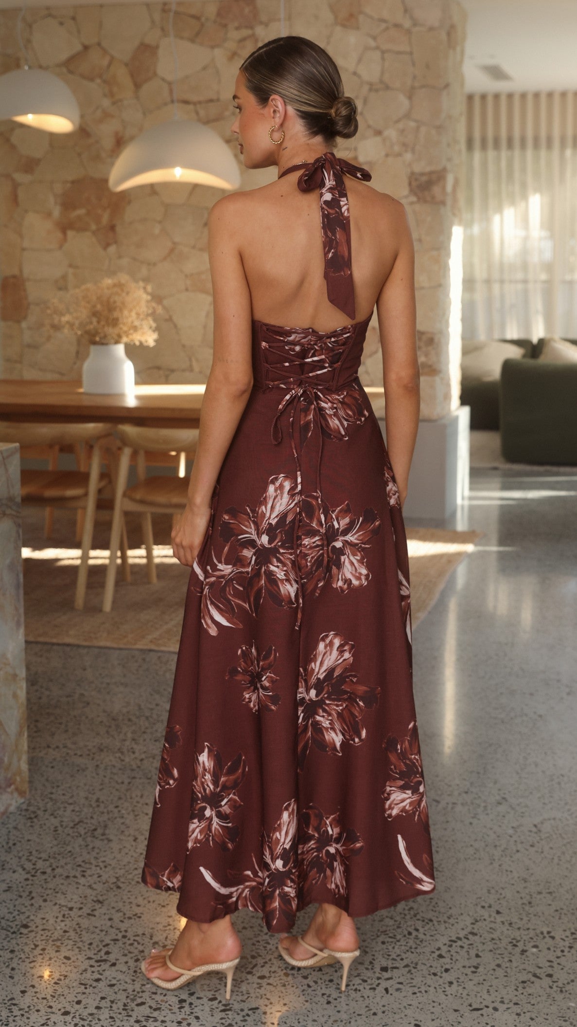 Skye Maxi Dress - Chocolate Flower