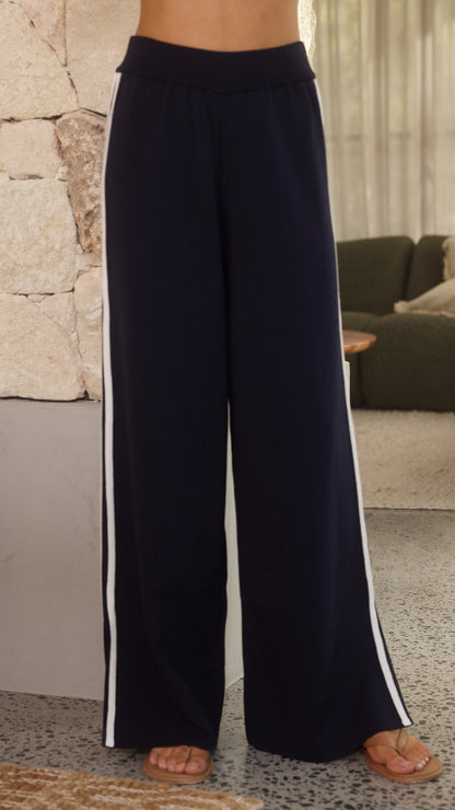 Jaysha Pants - Navy/White