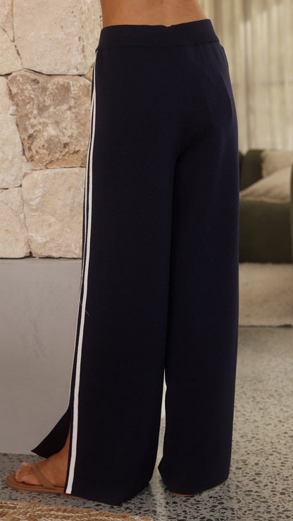 Jaysha Pants - Navy/White
