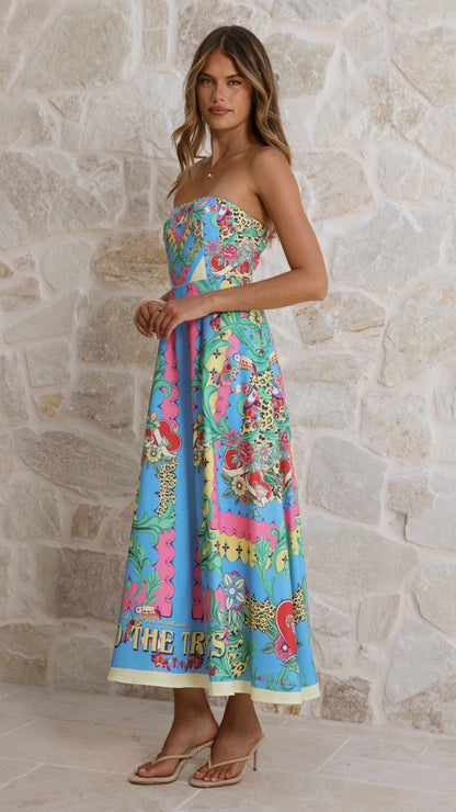Azure Maxi Dress - Tropical Rio