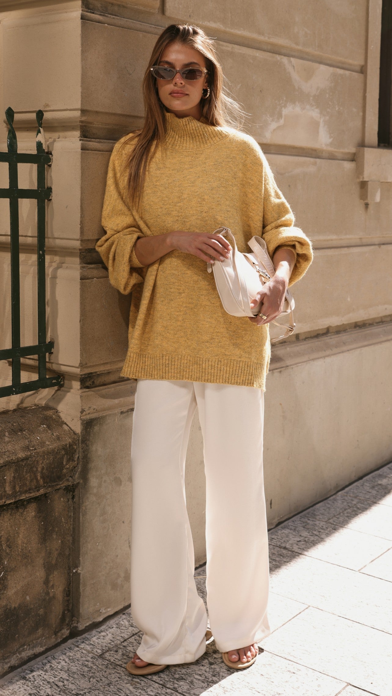 Imogen Button Pants - Cream