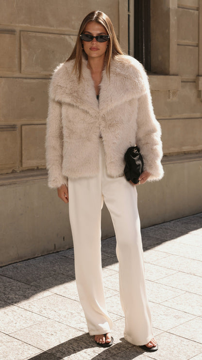 Imogen Button Pants - Cream