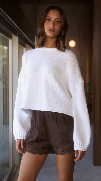 Melbourne Knit Jumper - White