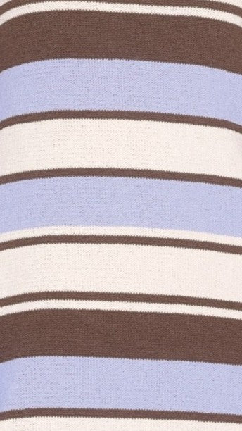 Brianna Long Sleeve Mini Dress - Blue/Brown
