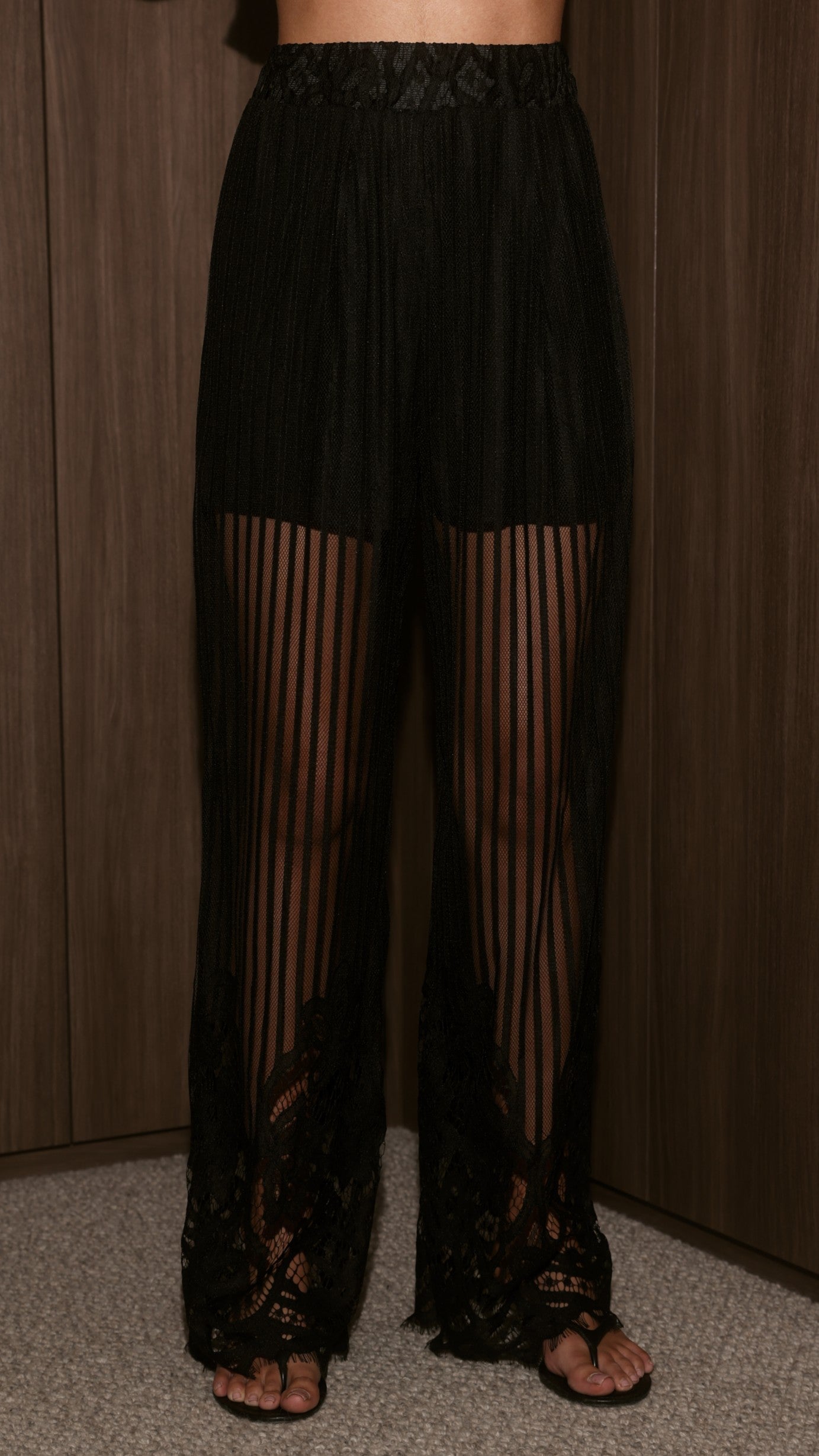 Jayna Sheer Pants - Black