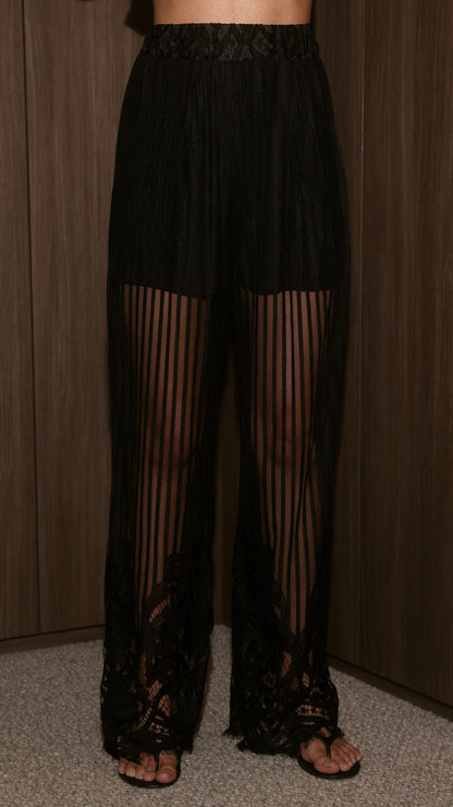Jayna Sheer Pants - Black