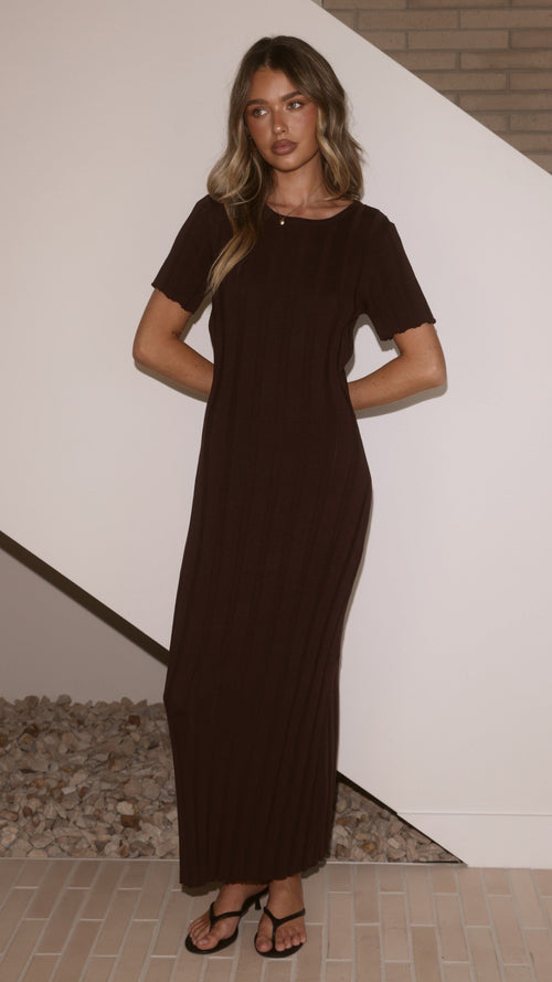 Mari Maxi Dress - Chocolate