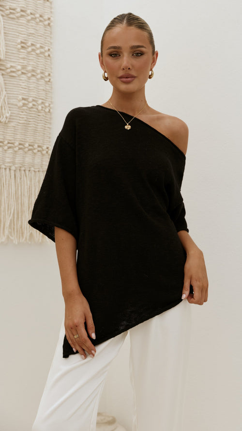 Keisha Off The Shoulder Top - Black