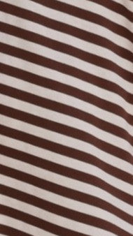 Pia One Shoulder Oversize Tee - Choc/White Stripe
