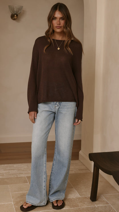 Lakoa Knit Top - Chocolate