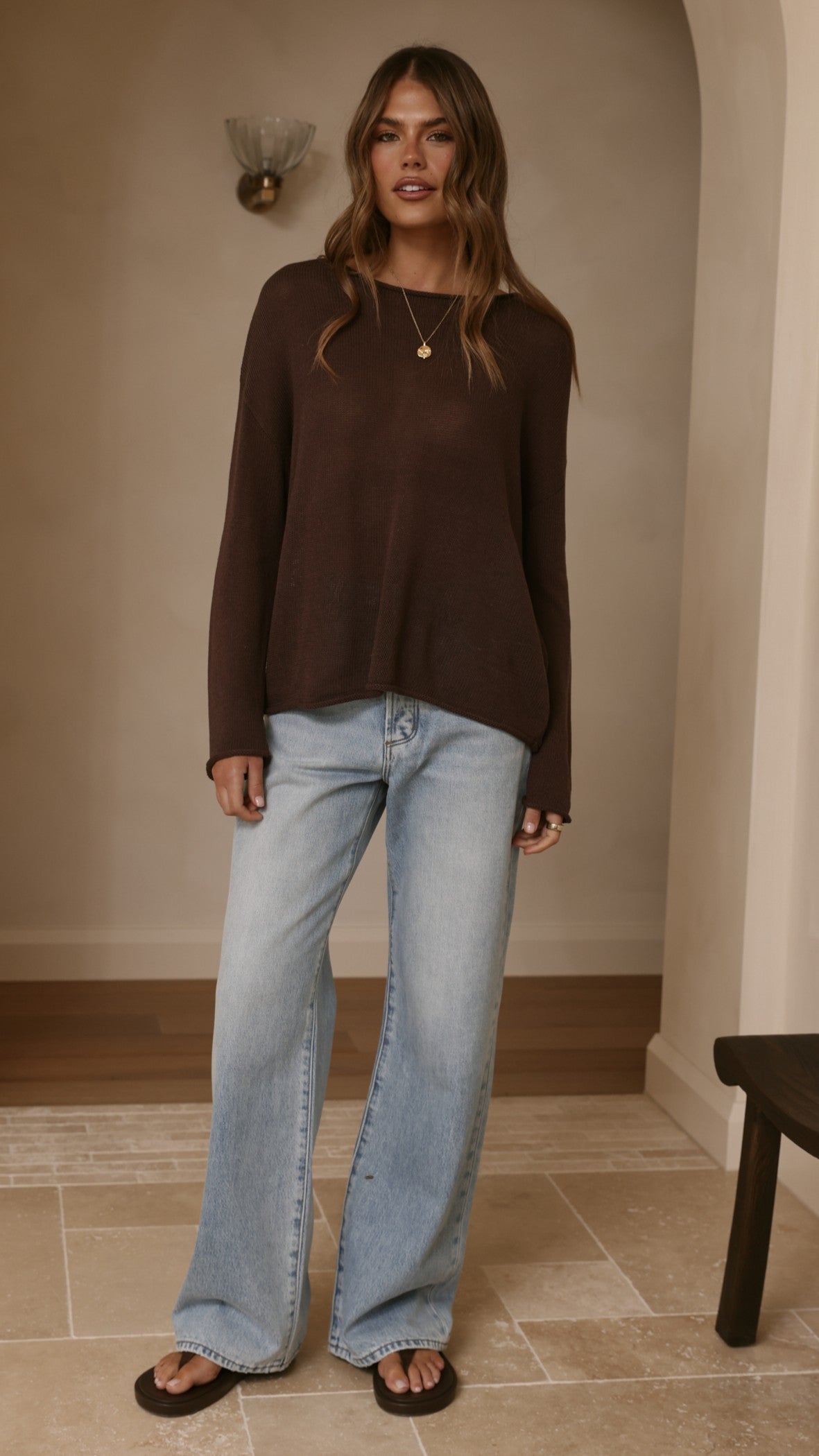 Lakoa Knit Top - Chocolate