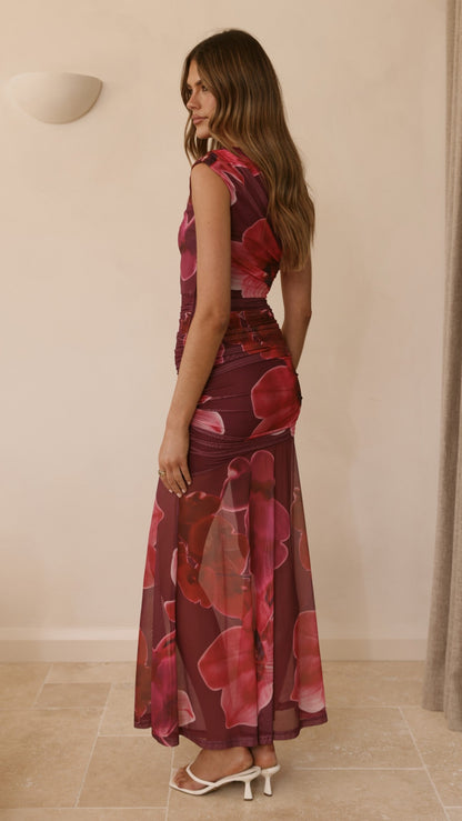 Delara Maxi Dress - Fuchsia