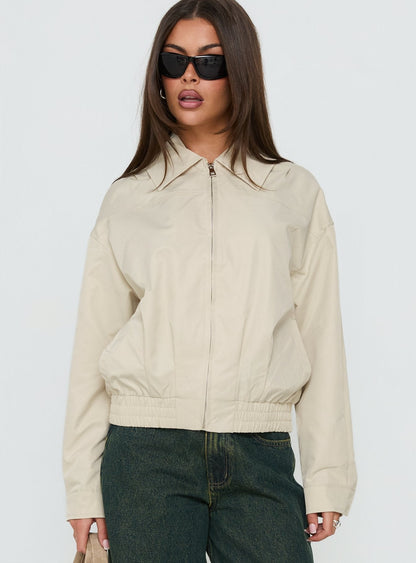 Call You Up Bomber Jacket Sand