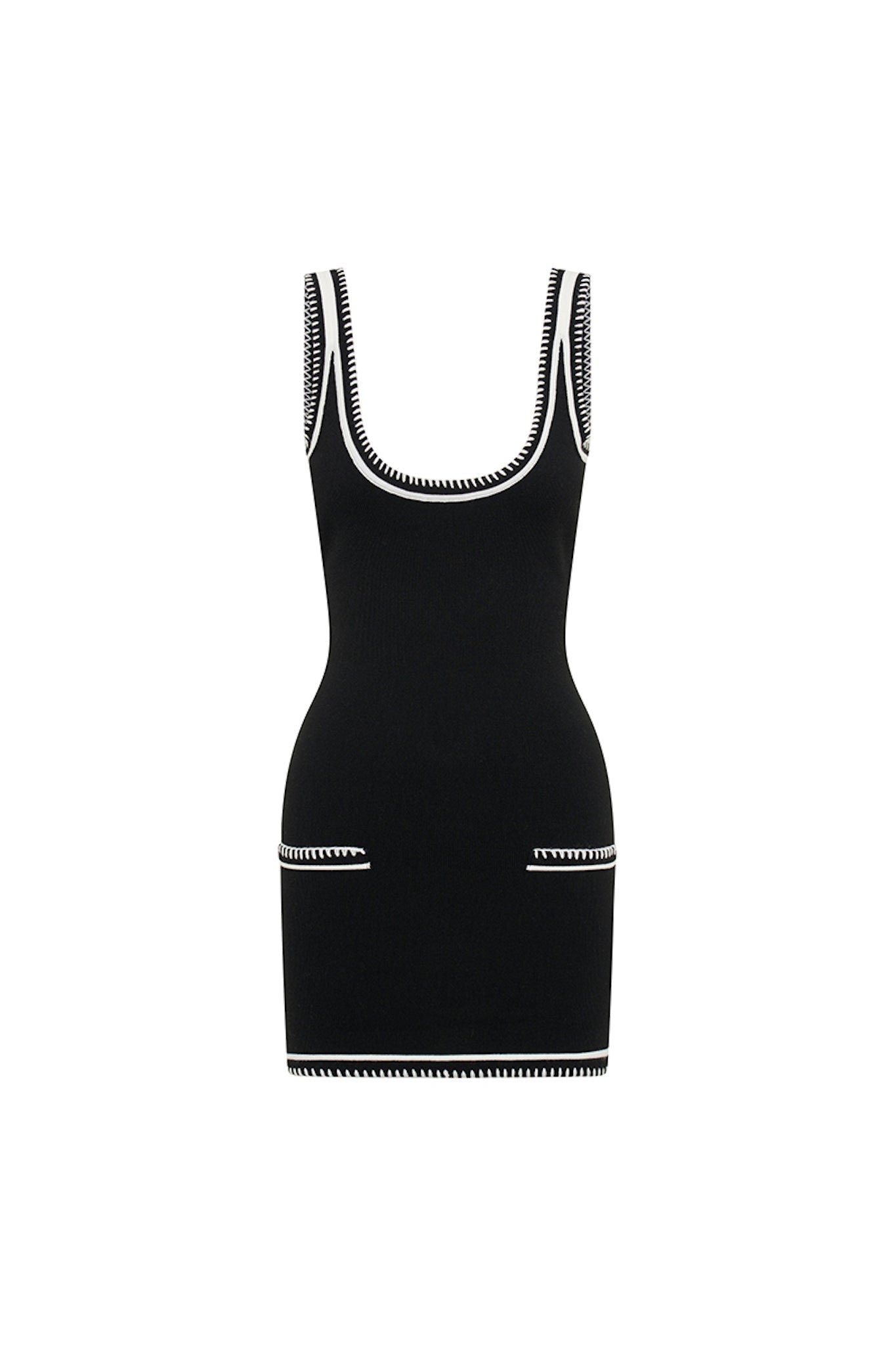 Beverly Mini Dress - Black/White