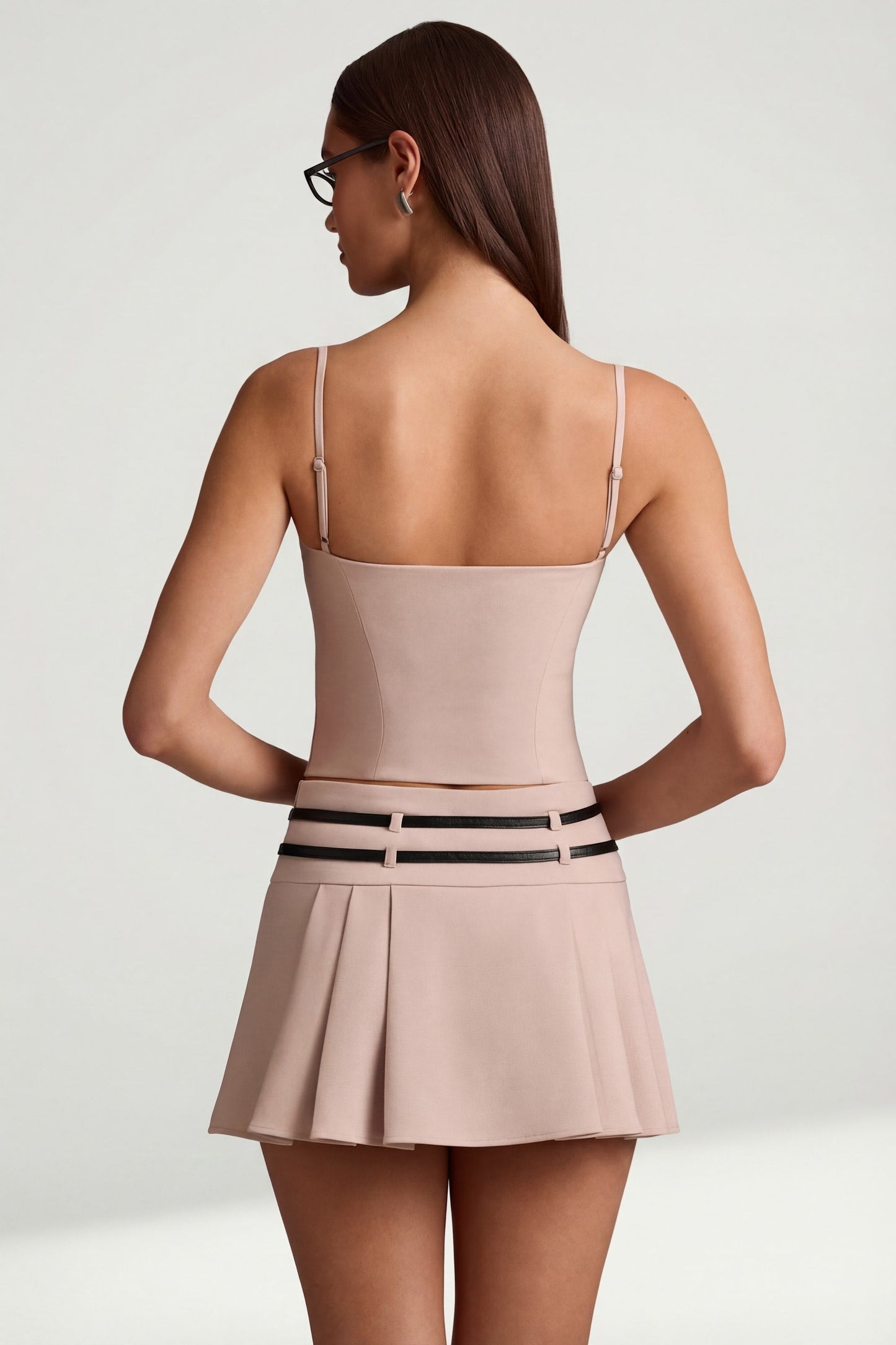 Cut-Top Camisole Top in Mushroom