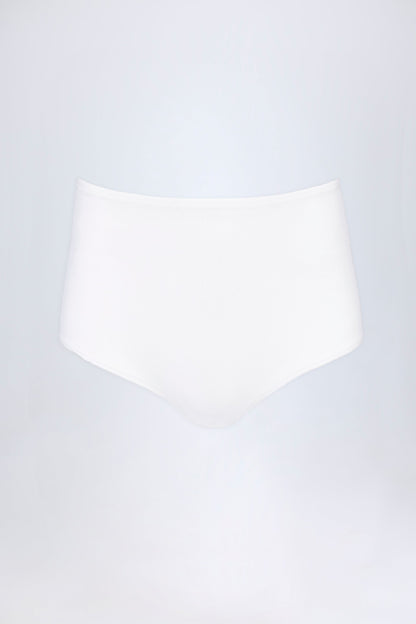 Slinky Jersey Low-Rise Hotpants in White