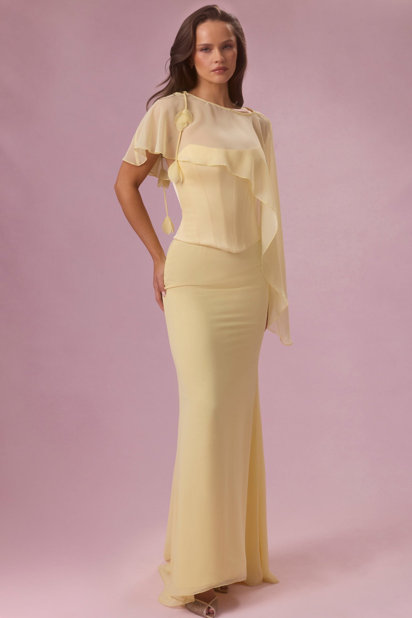 Chiffon Cape in Butter