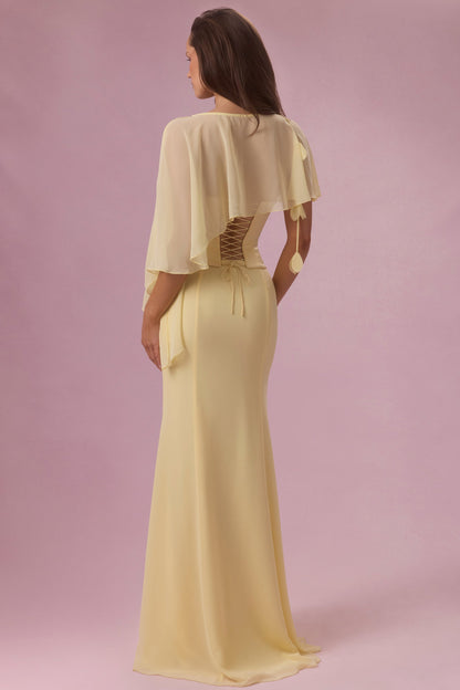 Chiffon Cape in Butter