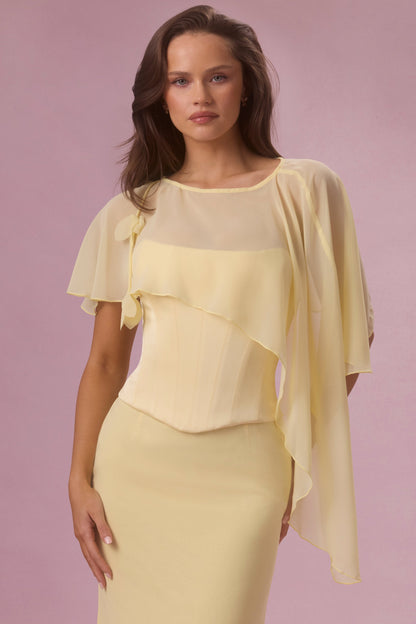 Chiffon Cape in Butter