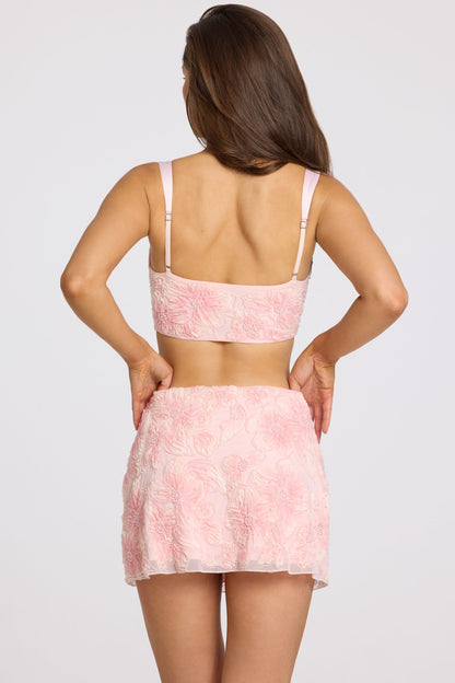 Embellished Bralette in Soft Pink Ombre