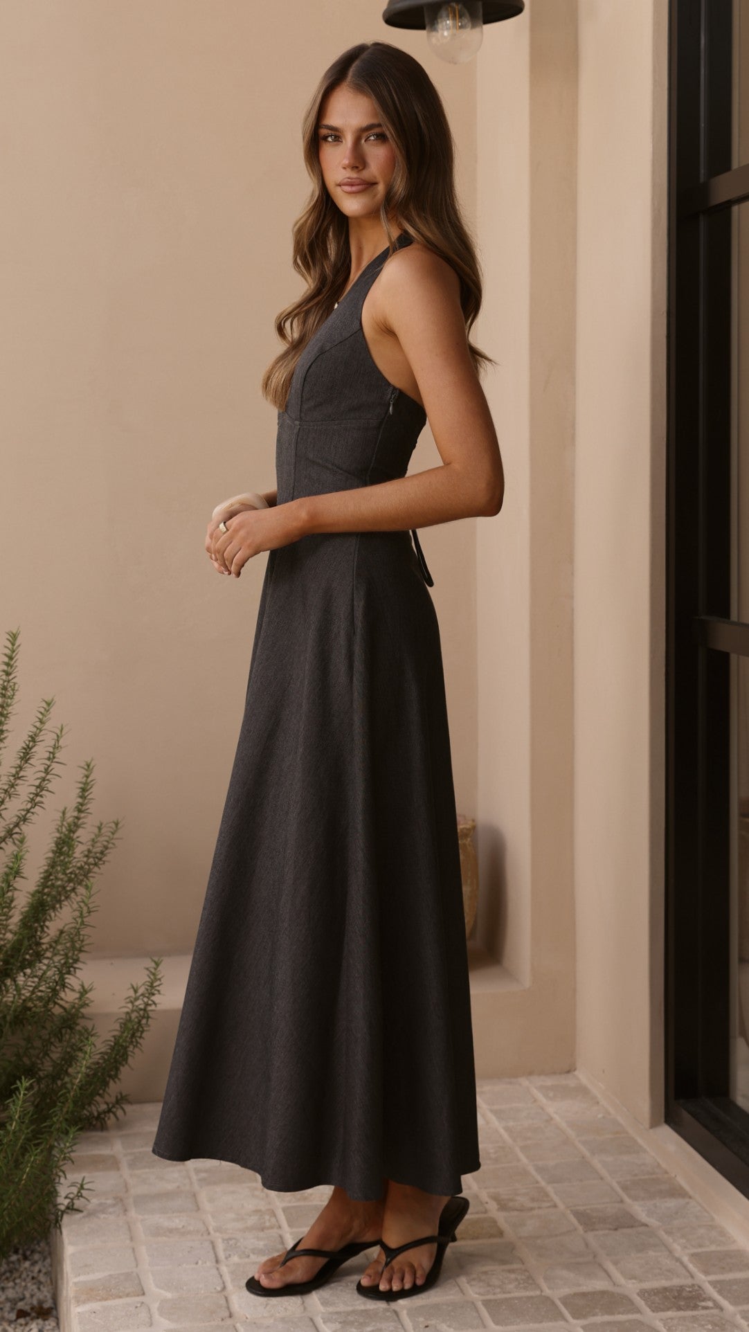 Skye Maxi Dress - Steel Grey