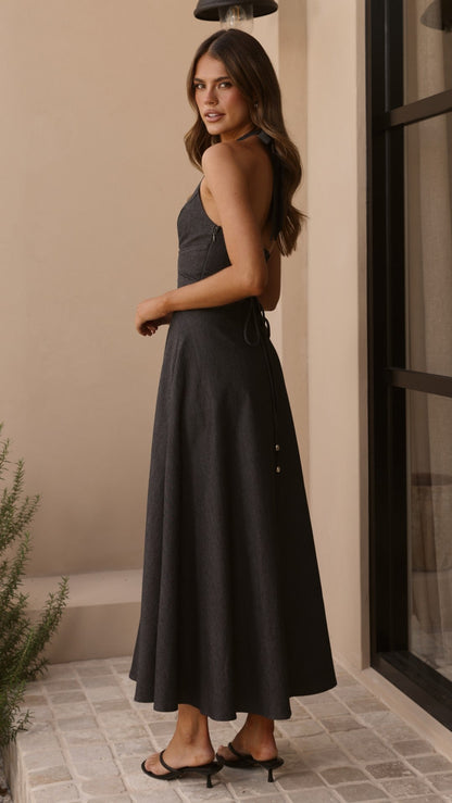 Skye Maxi Dress - Steel Grey