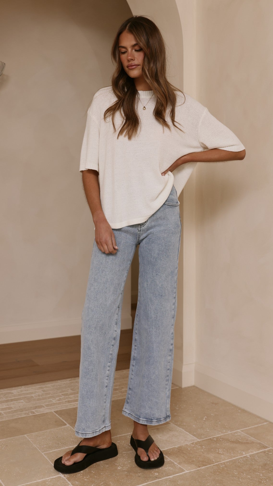 Vinnie Straight Leg Jeans - Light Blue