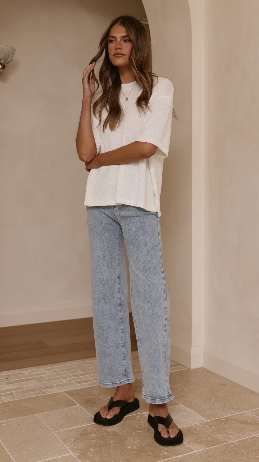 Vinnie Straight Leg Jeans - Light Blue