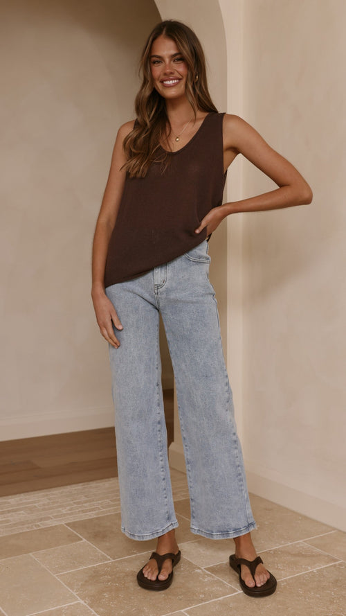 Vinnie Straight Leg Jeans - Light Blue