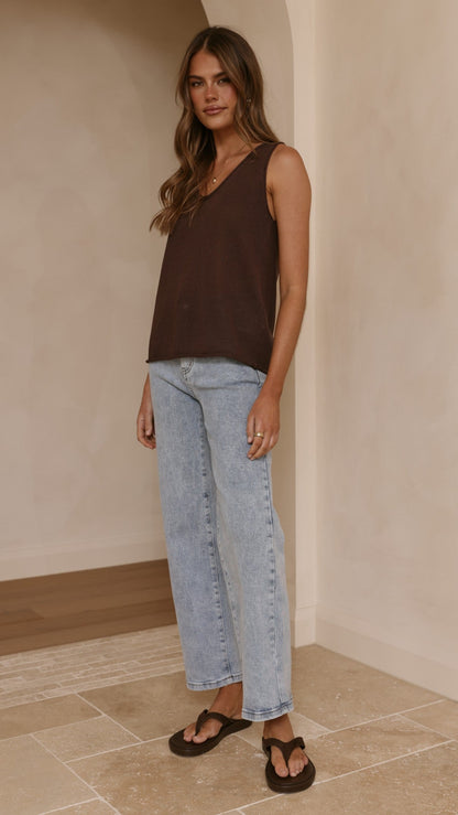 Vinnie Straight Leg Jeans - Light Blue