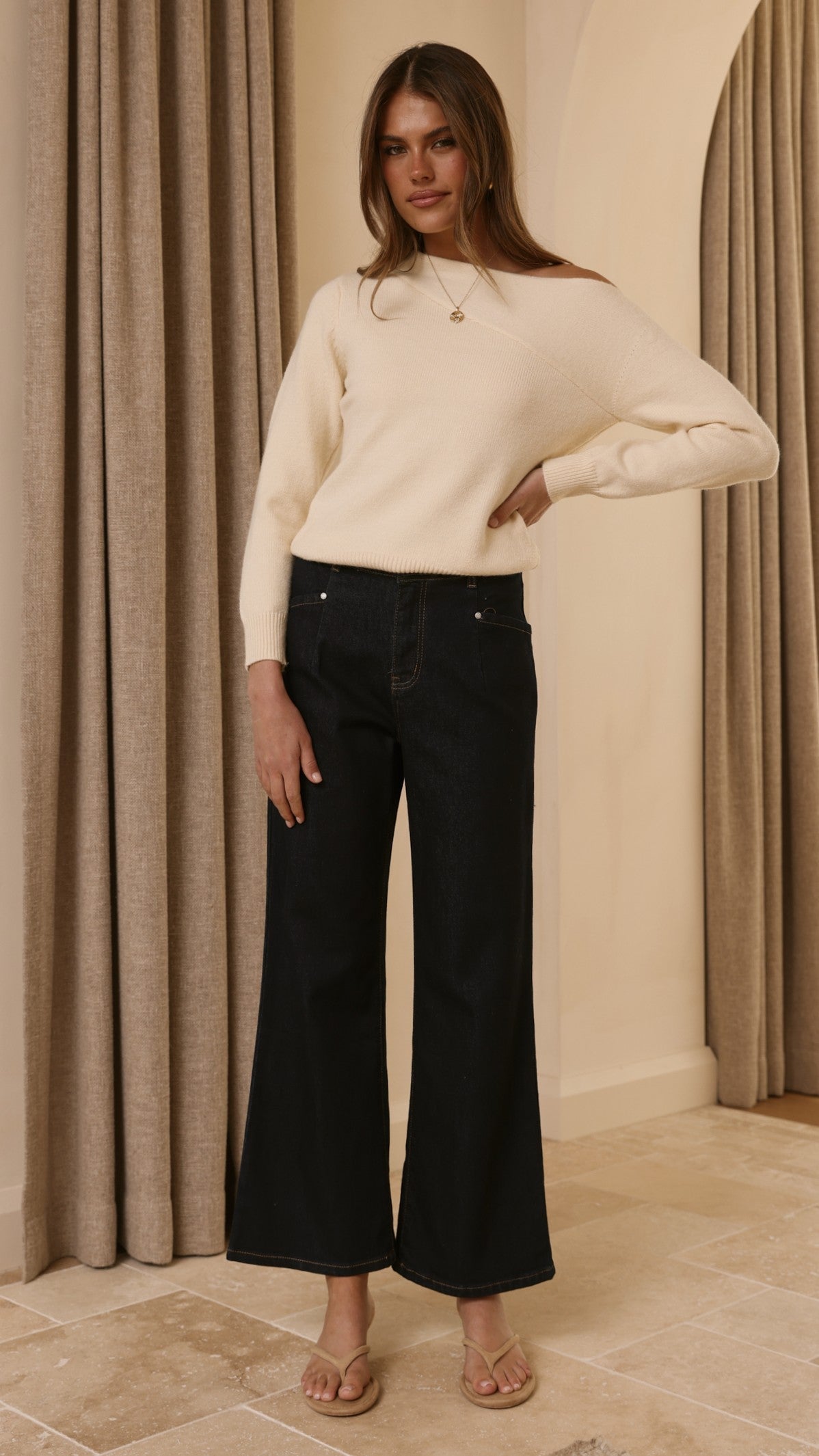 Briella Boat Neck Sweater - Butter