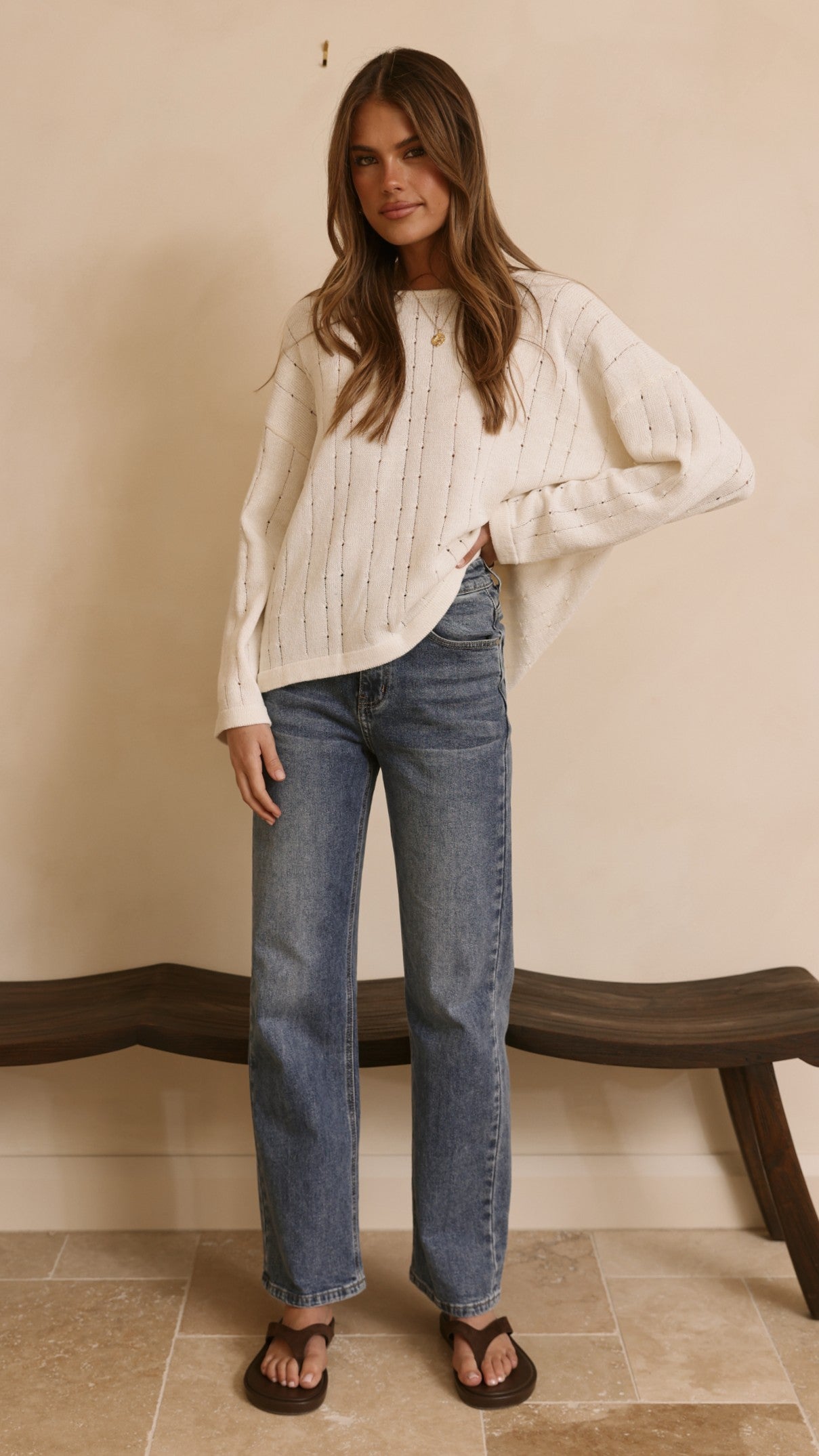 Zana Straight Leg Jeans - Mid Blue