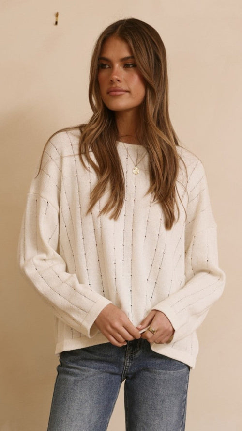 Mia Long Sleeve Top - Cream