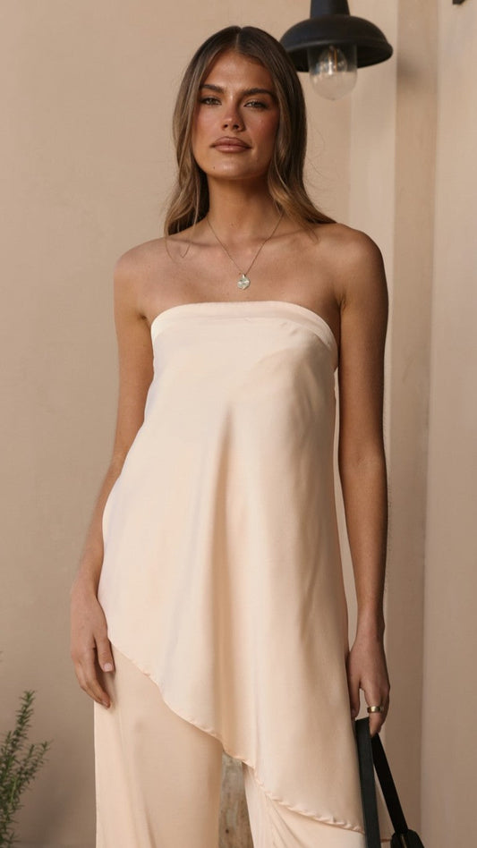 Tova Strapless Top - Vanilla