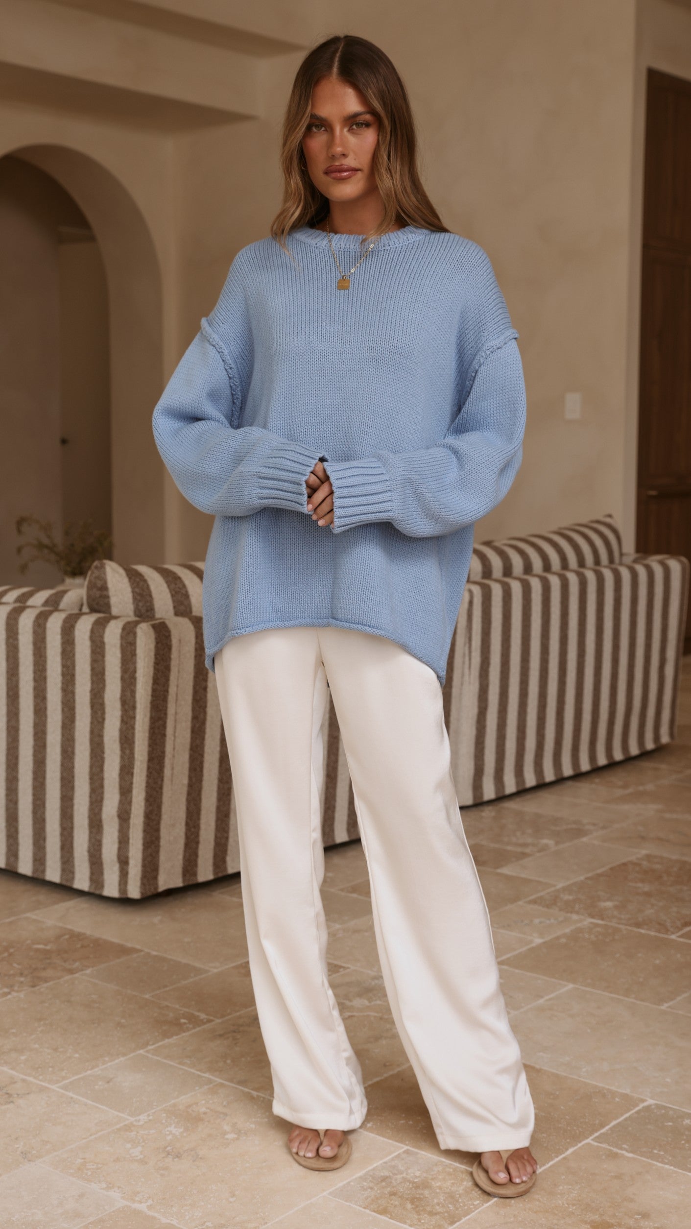Hayden Knit Jumper - Blue