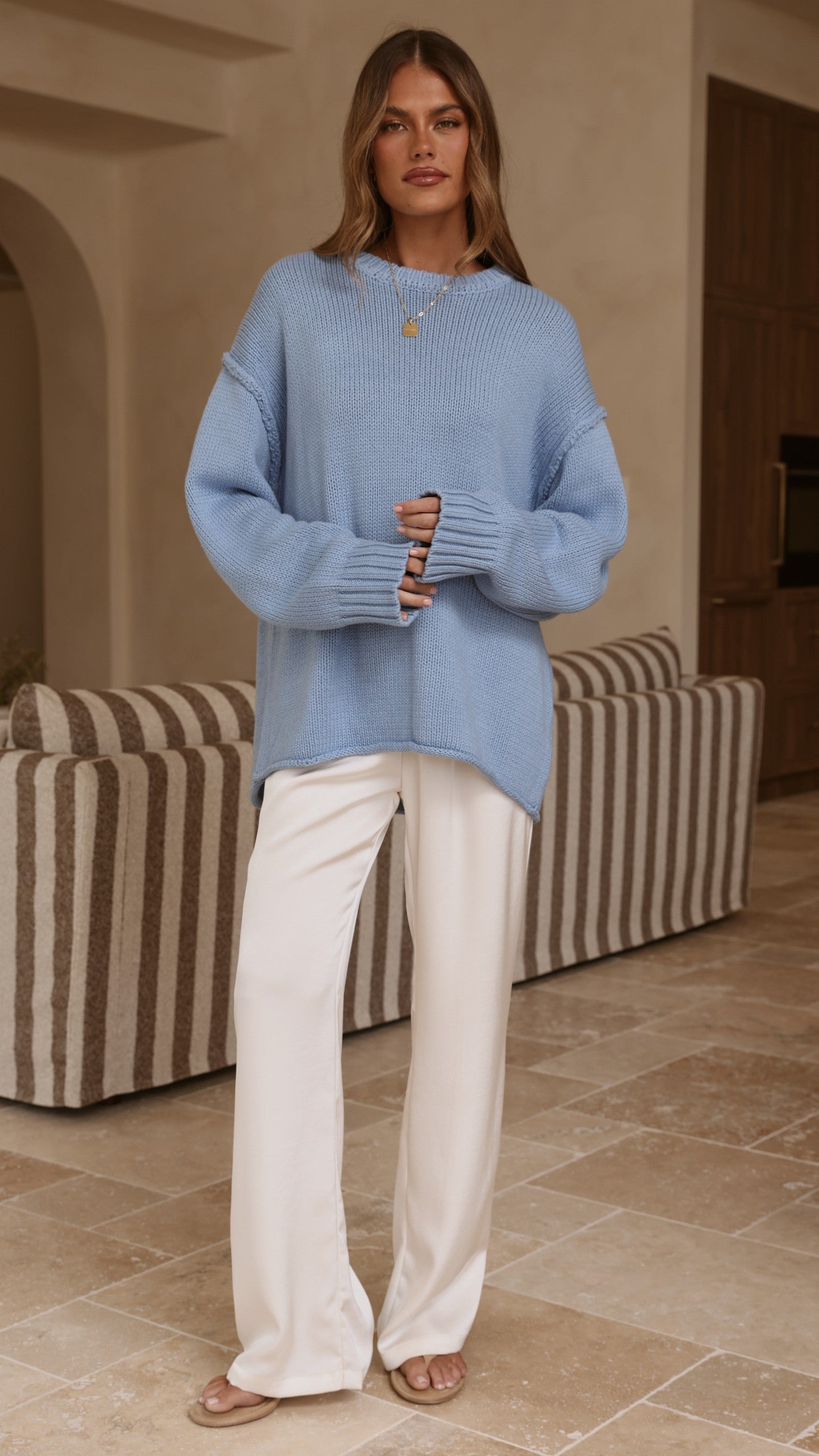 Hayden Knit Jumper - Blue