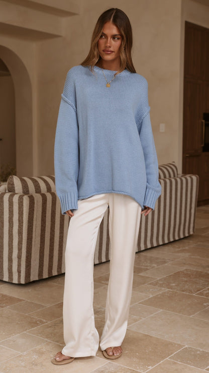 Hayden Knit Jumper - Blue