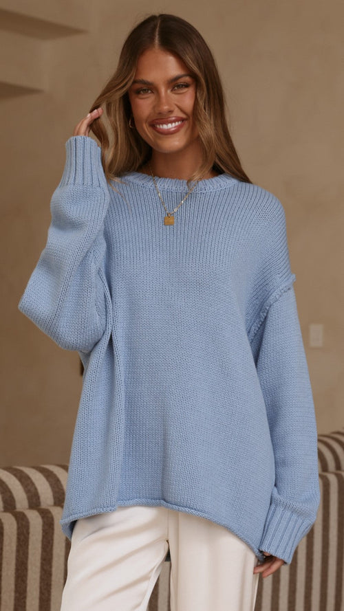 Hayden Knit Jumper - Blue