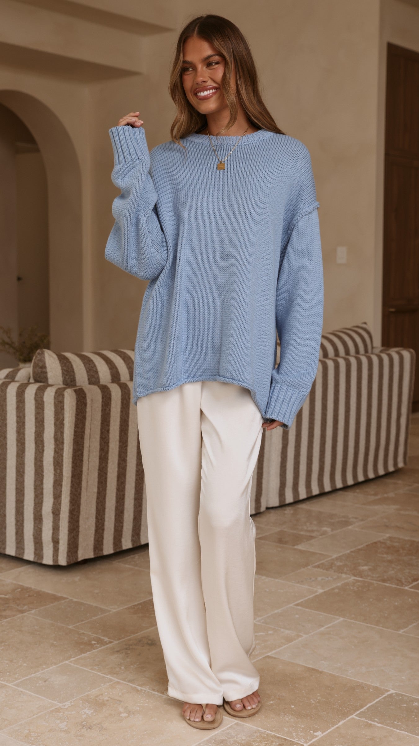 Hayden Knit Jumper - Blue