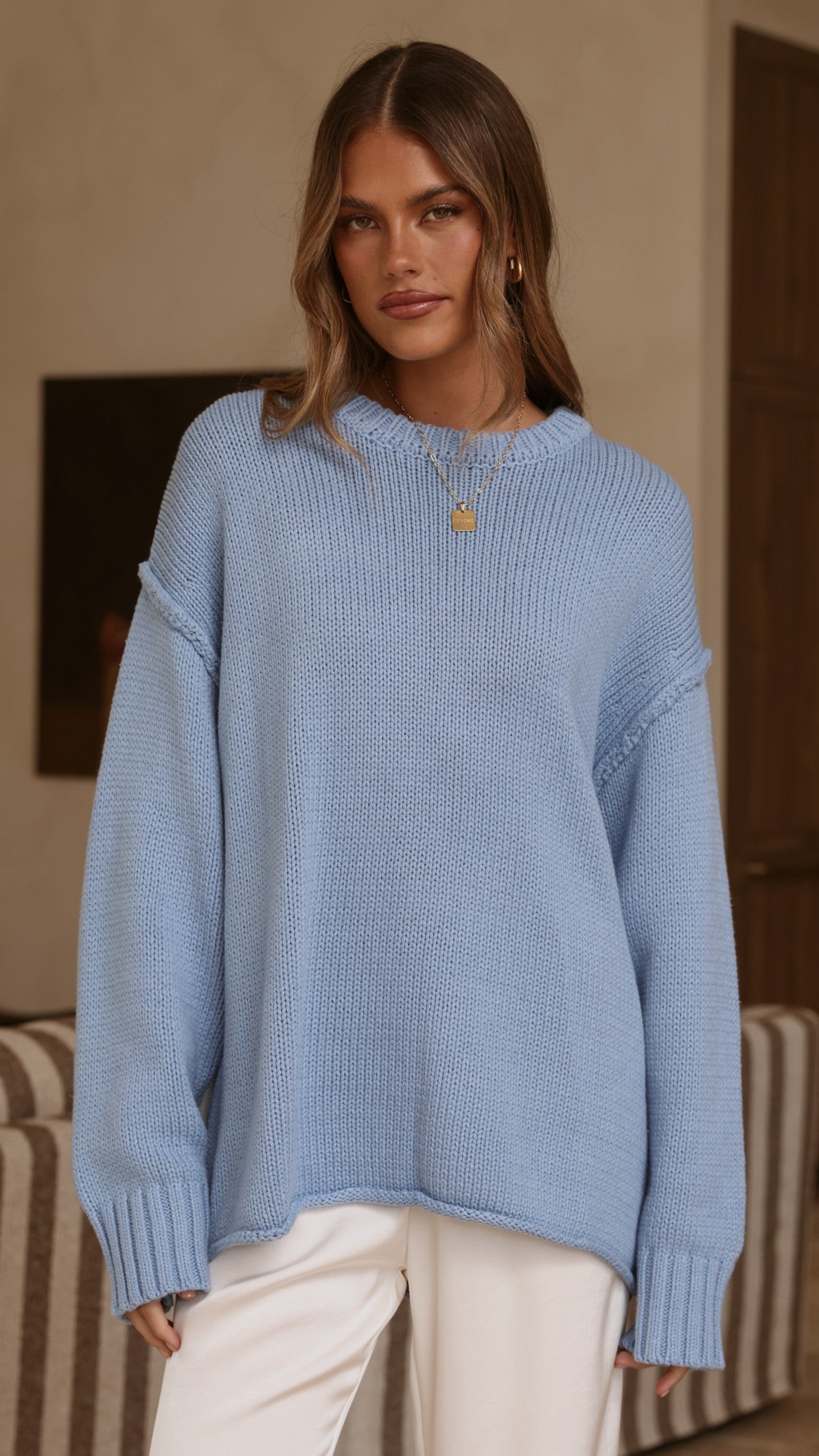 Hayden Knit Jumper - Blue
