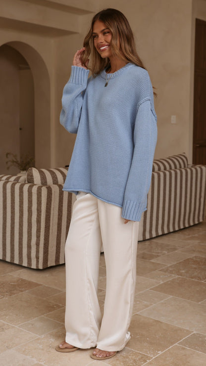 Hayden Knit Jumper - Blue