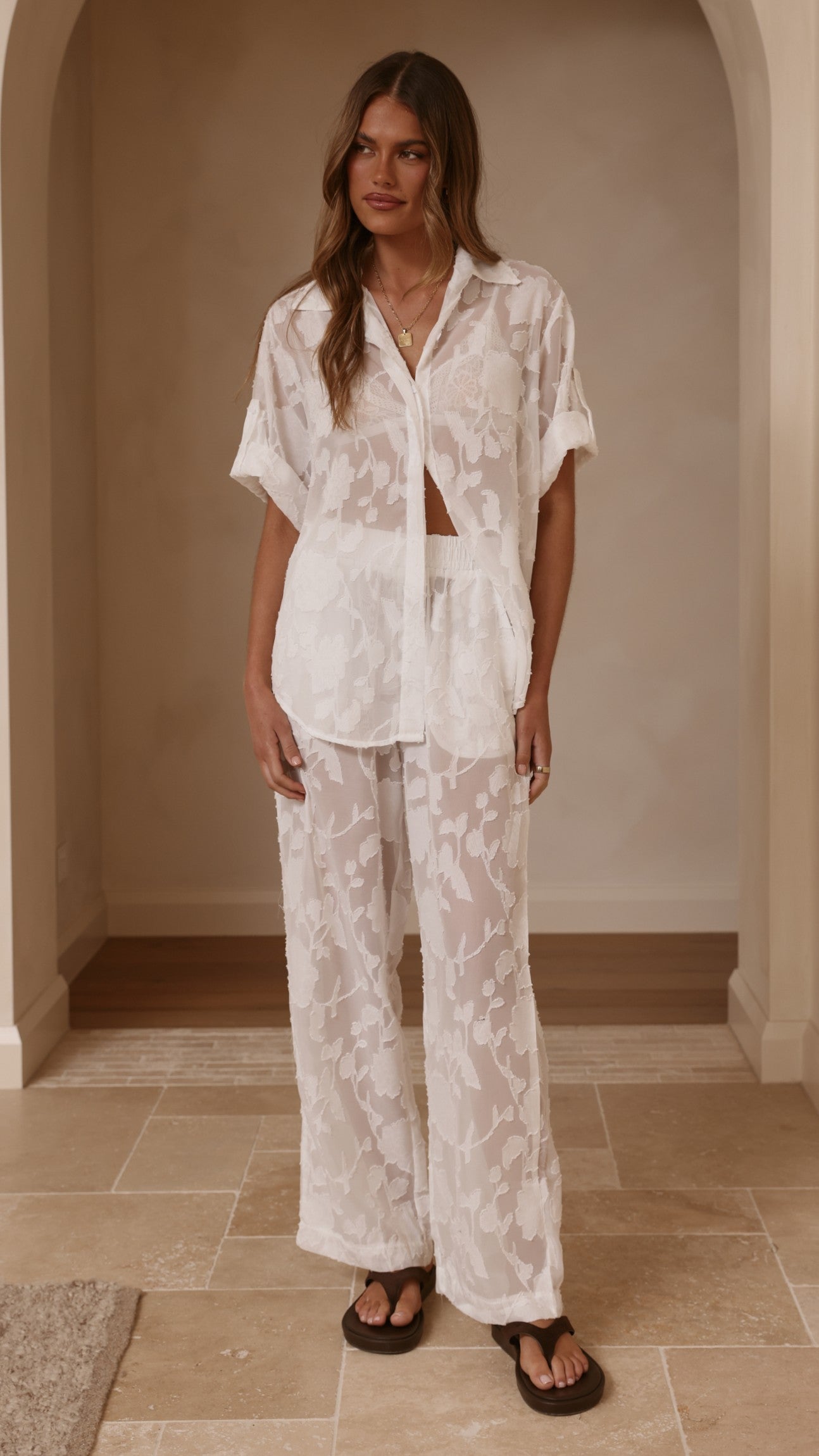 Mollie Lace Shirt - White